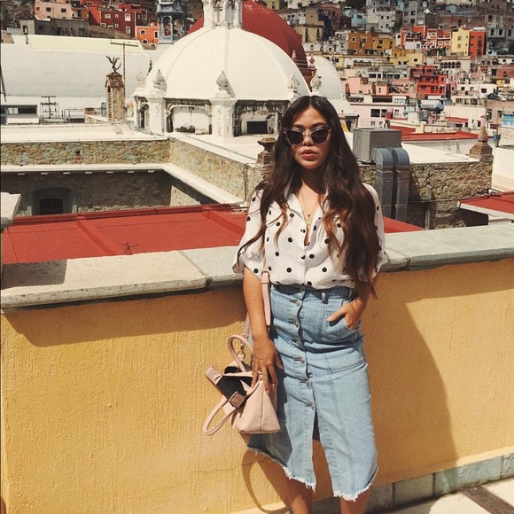 Free People Dresses & Skirts - Denim midi skirt